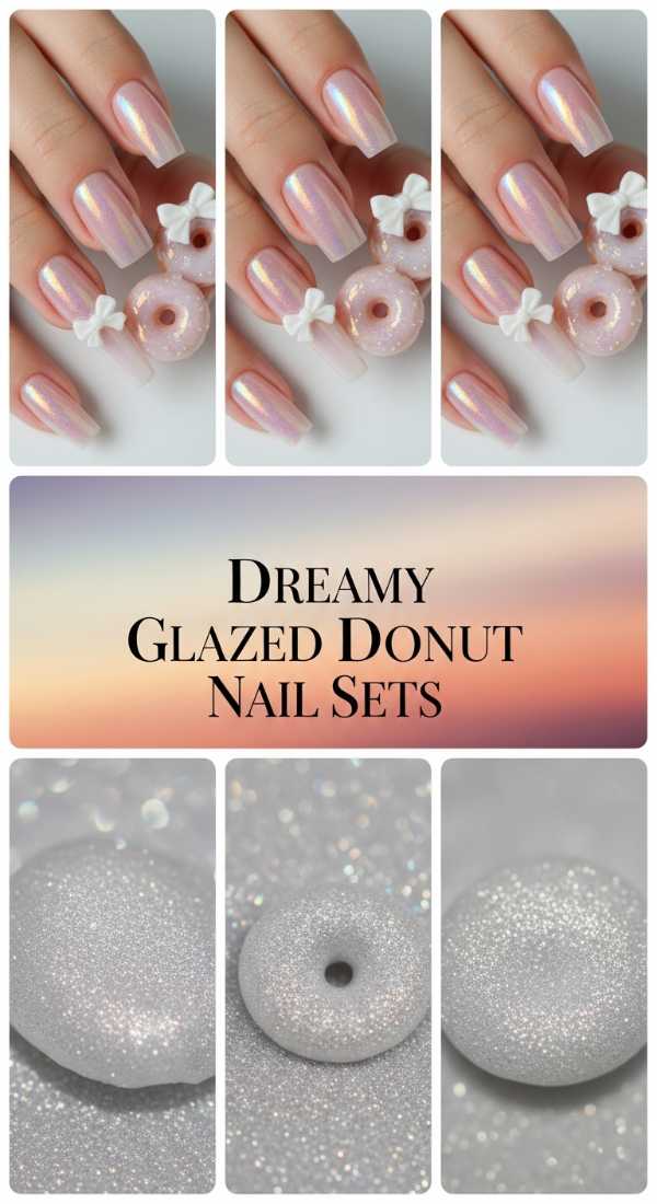 Dreamy Glazed Donut Nail Sets 69eb727e8aeae