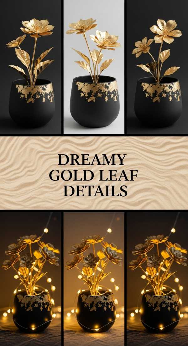Aesthetic Plant Styling: Why Hand-Painted Pots are a Must-Have Dreamy Gold Leaf Details 69df43c87abec