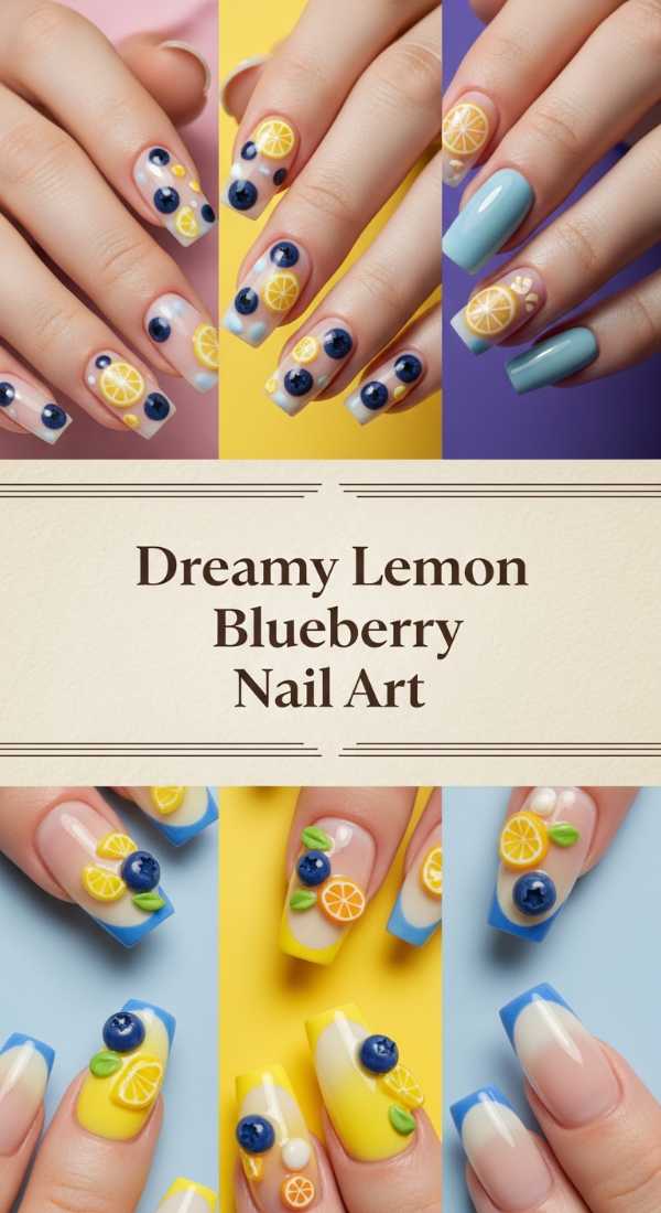 Dreamy Lemon Blueberry Nail Art 69f32d6f6003b