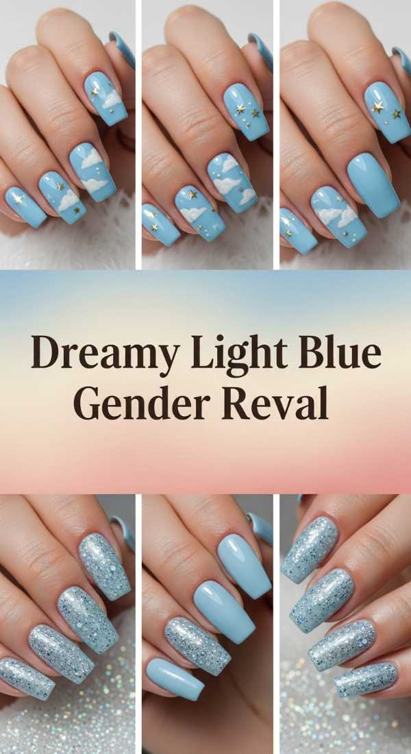 Dreamy Light Blue Gender Reveal 69e757bb1d6a9