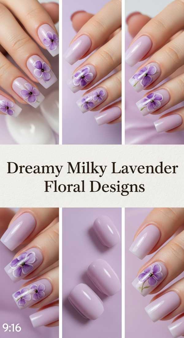 Dreamy Milky Lavender Floral Designs 69ee4198378f5