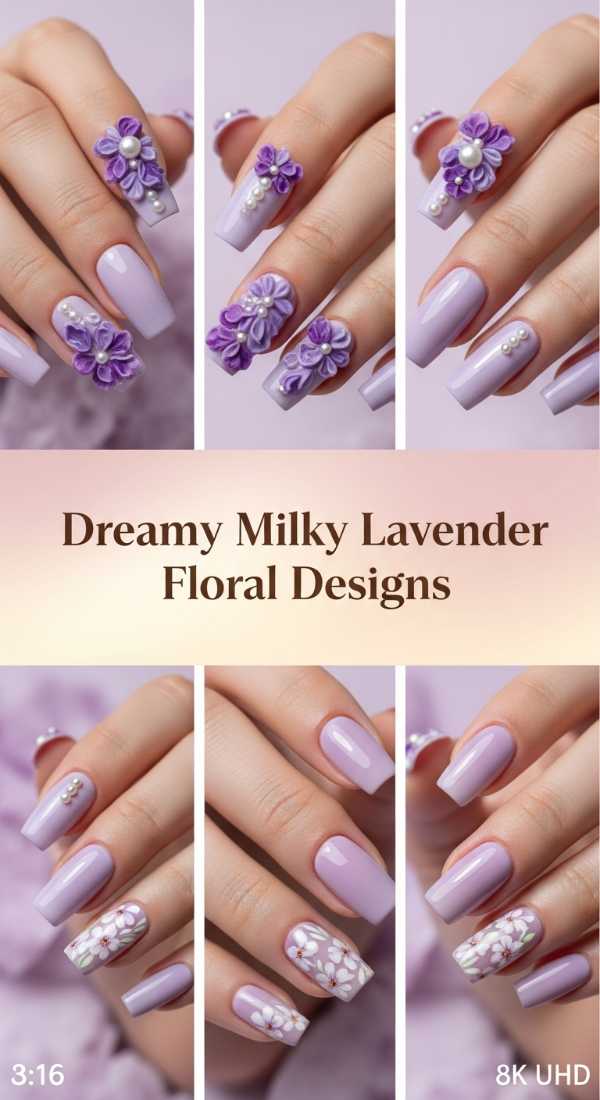 Dreamy Milky Lavender Floral Designs 69ef3c6fde4c4