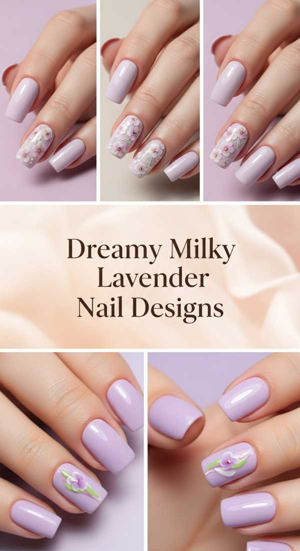 Dreamy Milky Lavender Nail Designs 69f32b8d9e652