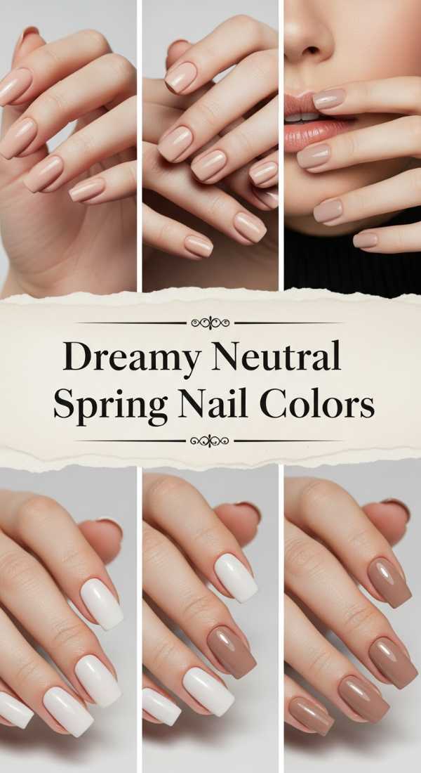 Dreamy Neutral Spring Nail Colors