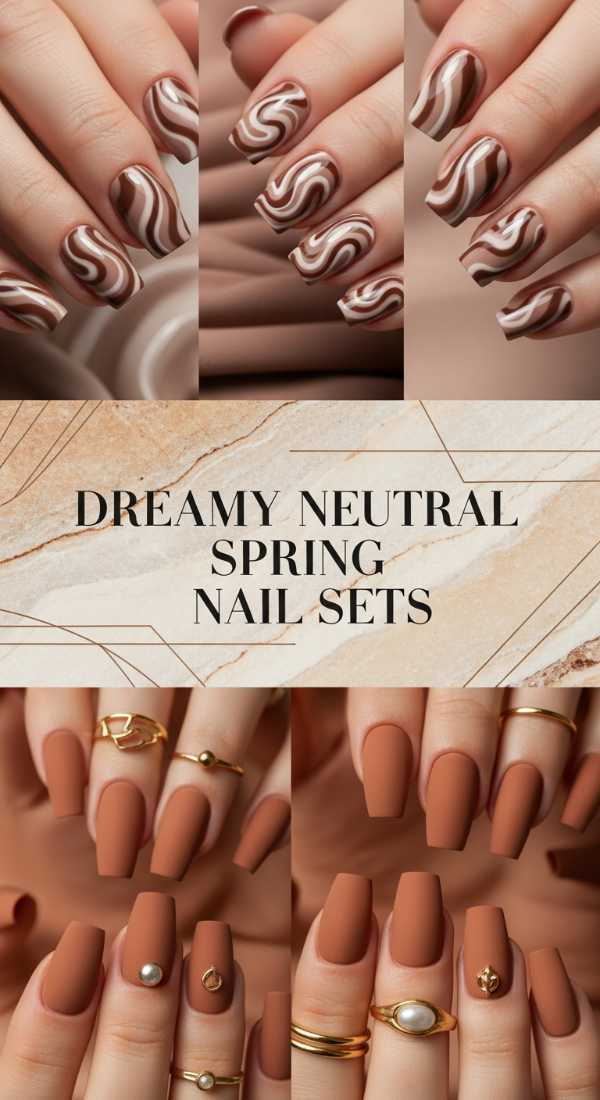 Dreamy Neutral Spring Nail Sets 69f249354685e