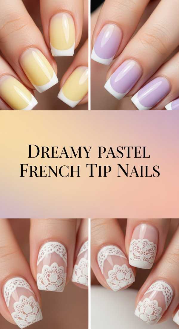 Dreamy Pastel French Tip Nails 69ee4182bfeda