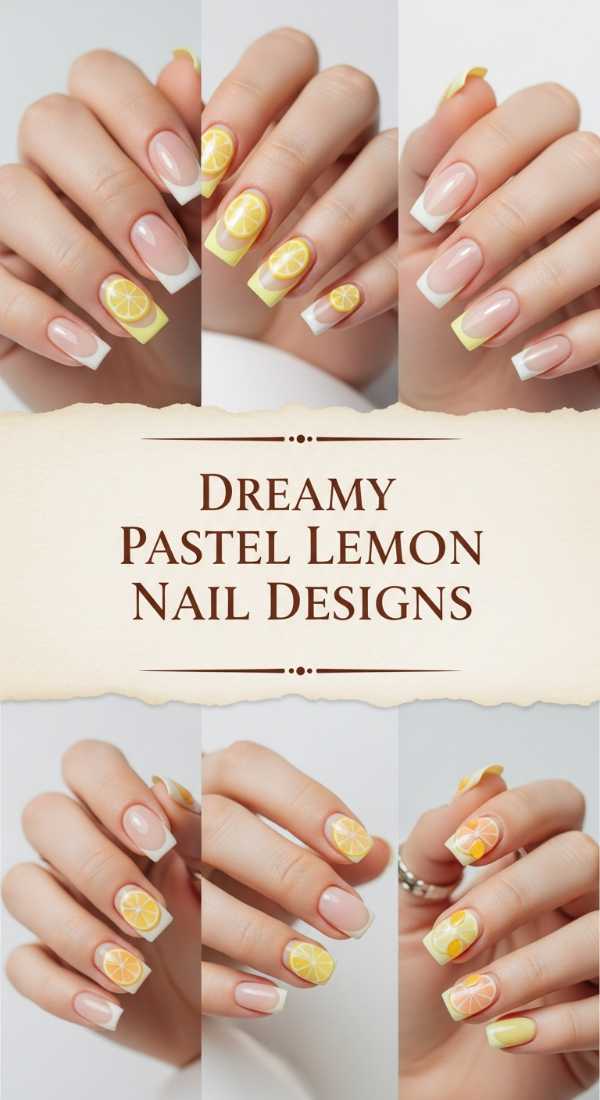 Dreamy Pastel Lemon Nail Designs 69ef3ac6cf6e6
