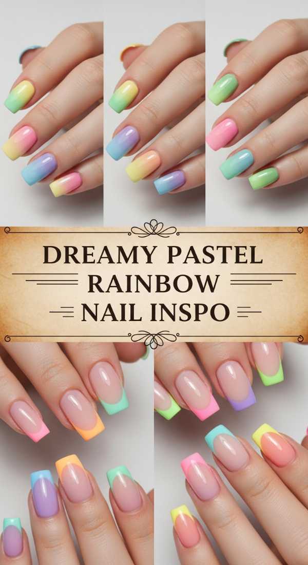 Dreamy Pastel Rainbow Nail Inspo 69e350fd22de9