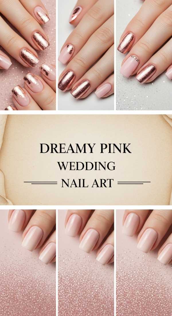 Dreamy Pink Wedding Nail Art 69df1ba6c0753