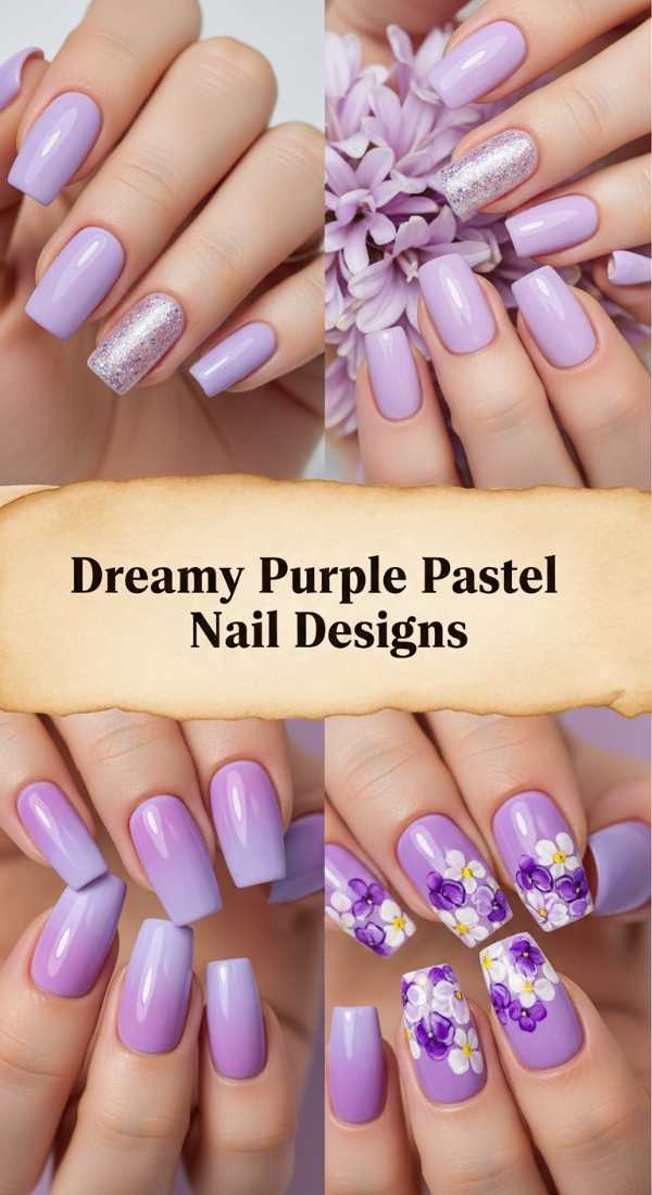 Dreamy Purple Pastel Nail Designs 69df1ba3730a2