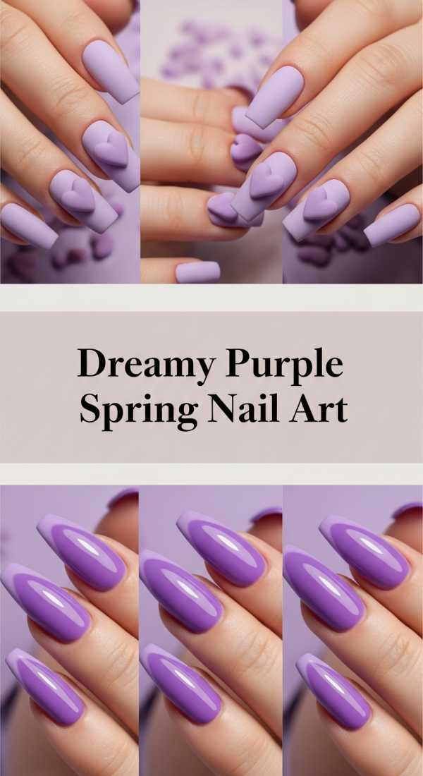 Dreamy Purple Spring Nail Art 69f32d466118b