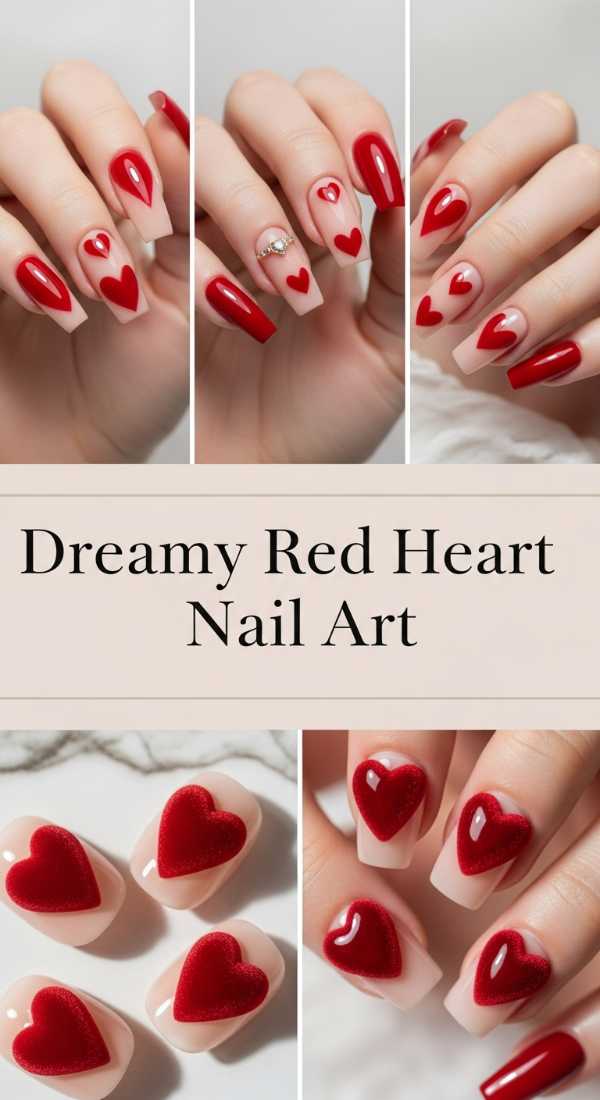Dreamy Red Heart Nail Art 69f24a8aa6d86