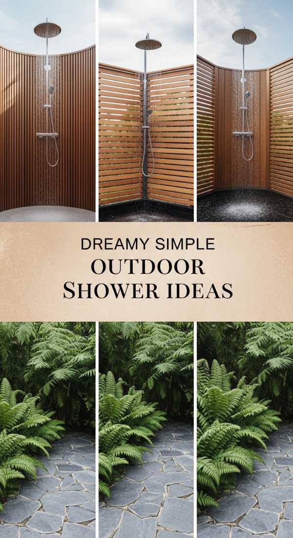 Dreamy Simple Outdoor Shower Ideas 69df43e2ce8fd