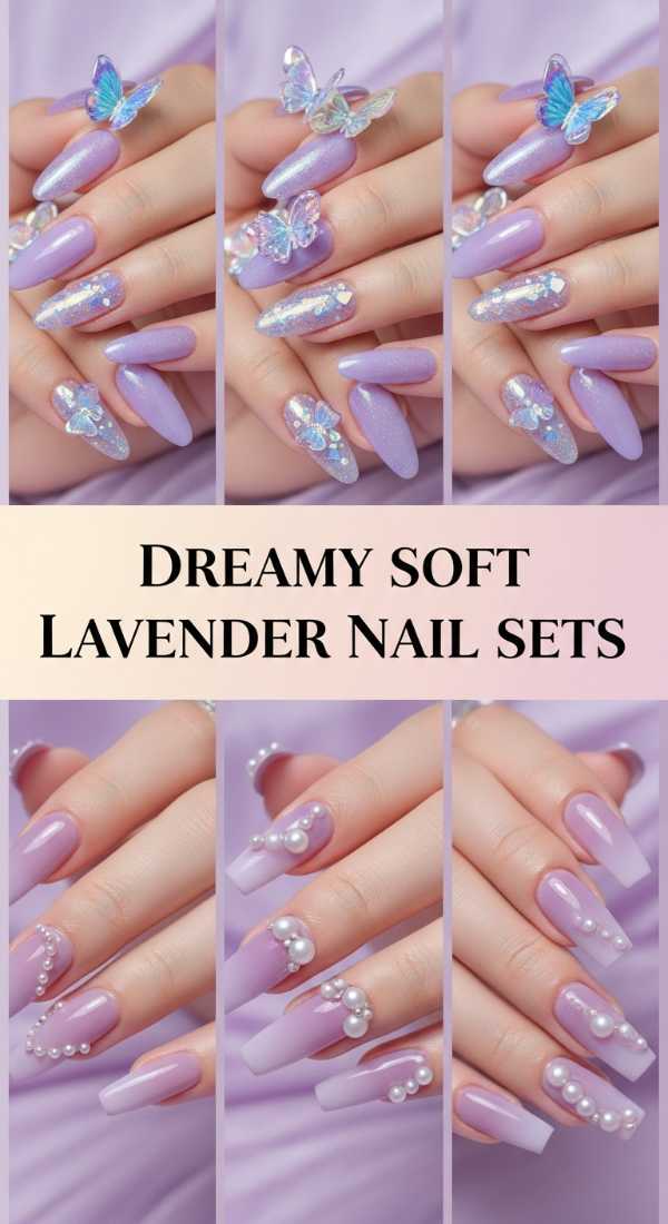 Dreamy Soft Lavender Nail Sets