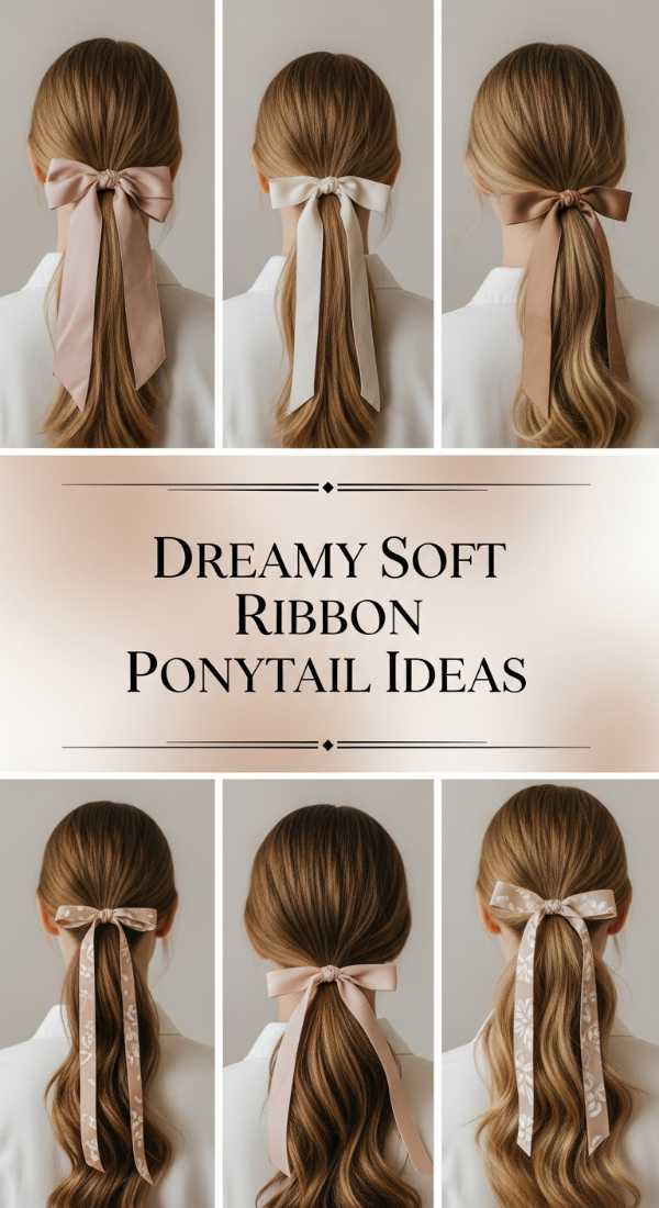 Dreamy Soft Ribbon Ponytail Ideas 69e4f67e447da