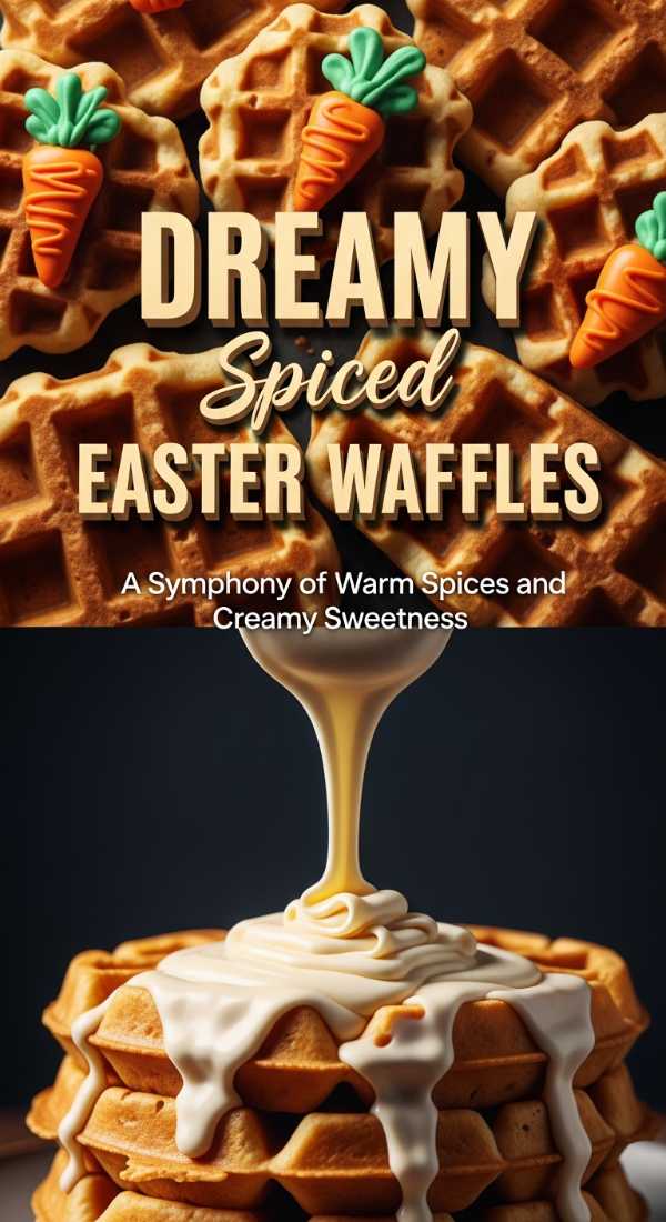 Dreamy Spiced Carrot Cake Waffles With Cream Cheese Drizzle 69e5cd8f40e7d