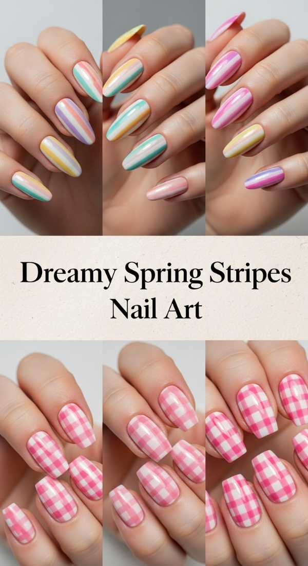 Dreamy Spring Stripes Nail Art 69ee408ed067d