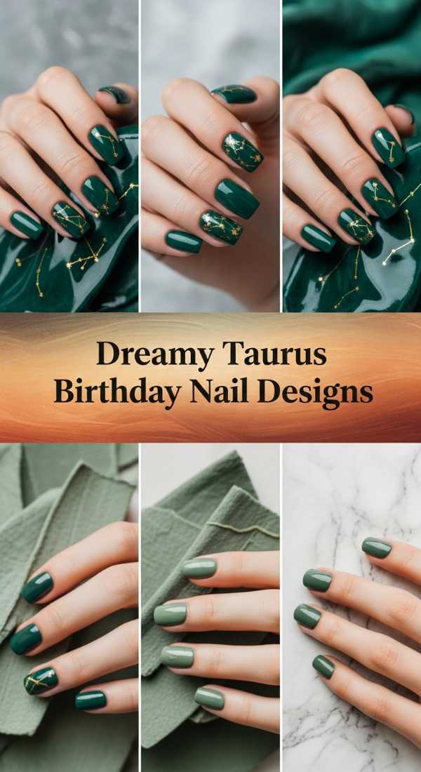 Dreamy Taurus Birthday Nail Designs 69eba058ea48f