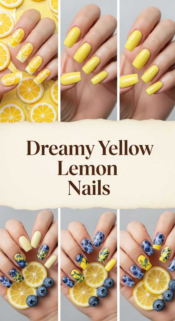 Dreamy Yellow Lemon Nails 69f0ca4a82c10