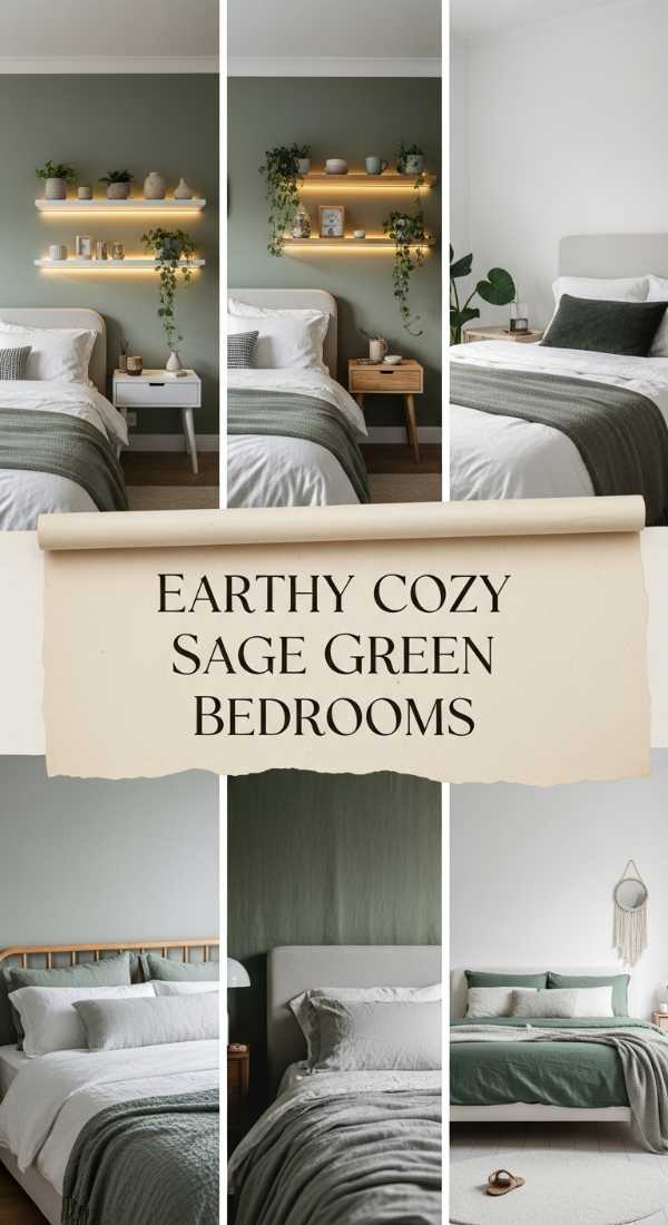 Earthy Cozy Sage Green Bedrooms 69ea60b9a72cc