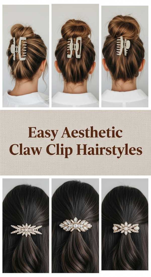 Easy Aesthetic Claw Clip Hairstyles