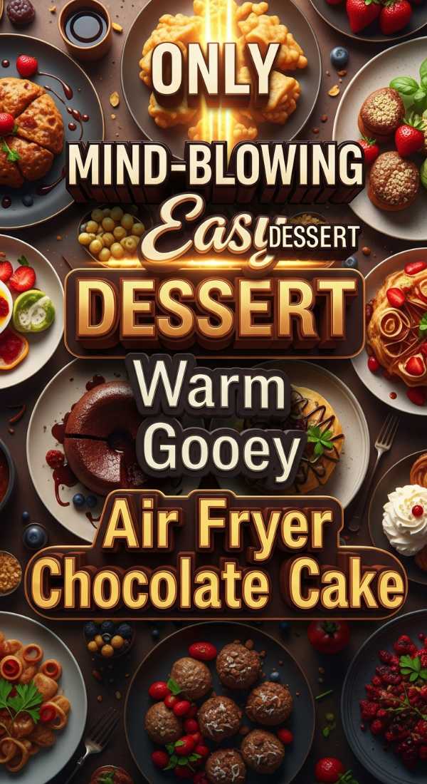 Easy Air Fryer Chocolate Lava Cake Dessert