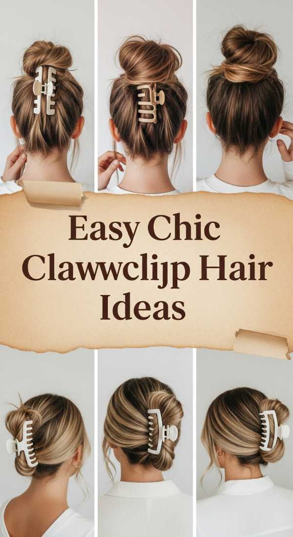 Easy Chic Clawclip Hair Ideas 69ef4a285e289