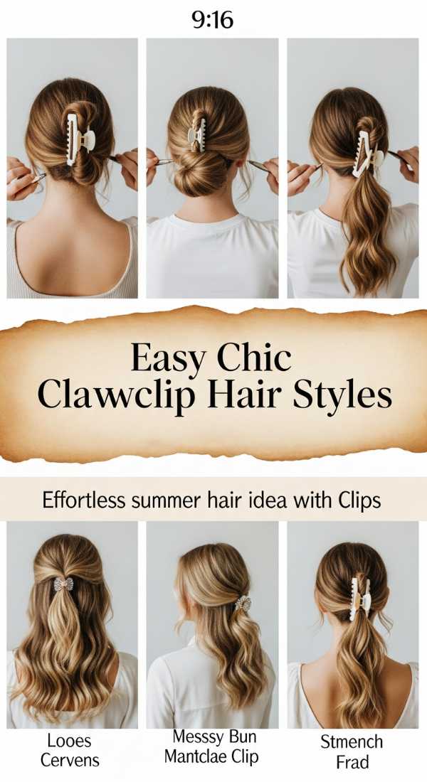 Easy Chic Clawclip Hair Styles 69dde9500462f