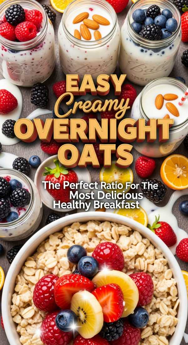 Easy Creamy Overnight Oats Measurements For Breakfast 69eb22e4bf646