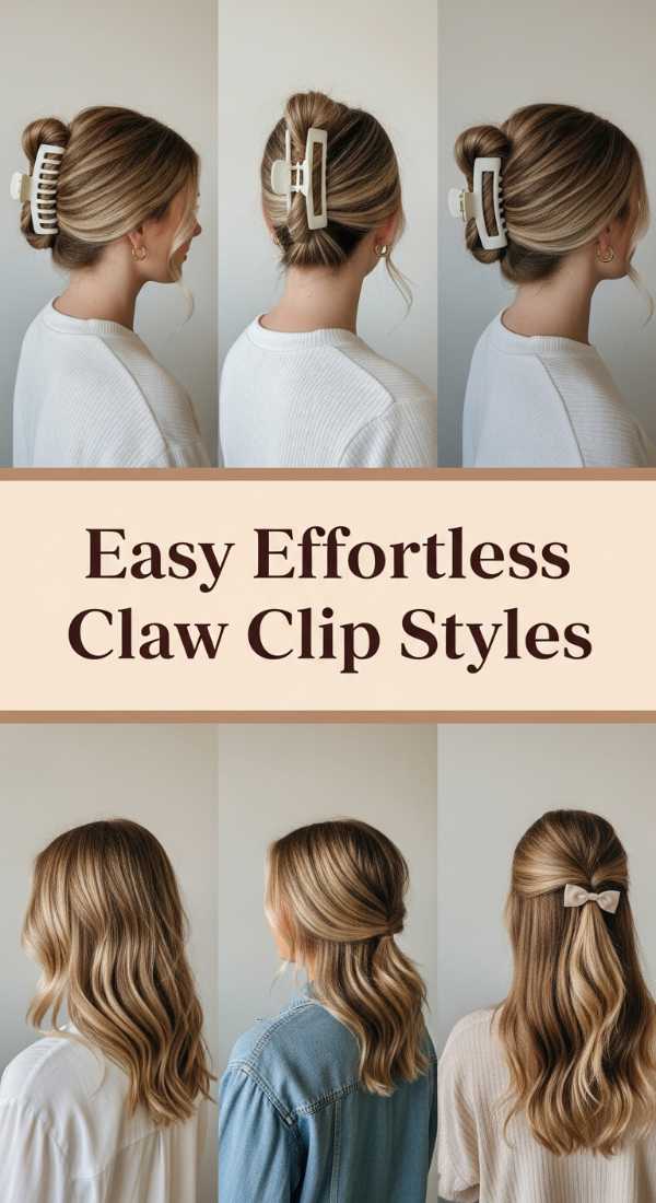 Easy Effortless Claw Clip Styles 69ecedb66b998