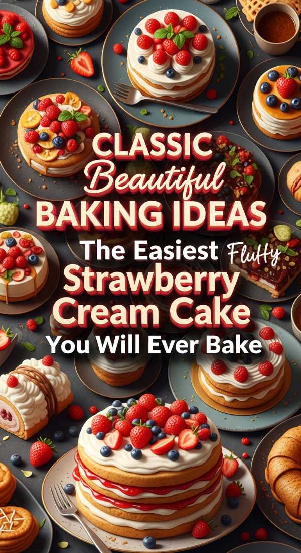 Easy Fluffy Strawberry Cream Cake 69e864370c9f3