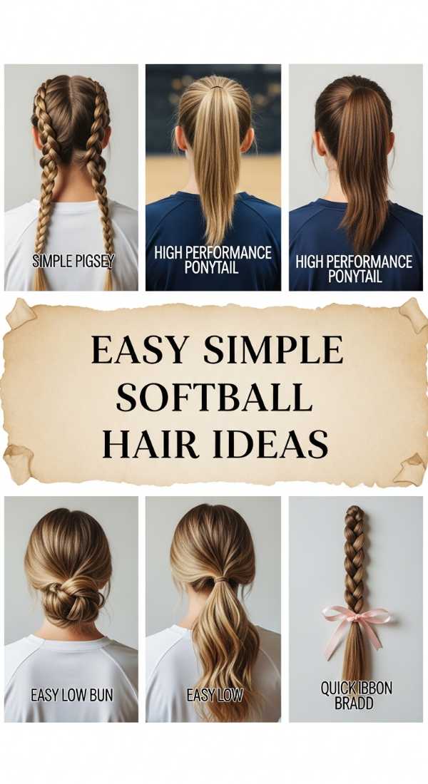 Easy Simple Softball Hair Ideas 69eb965c0de9e