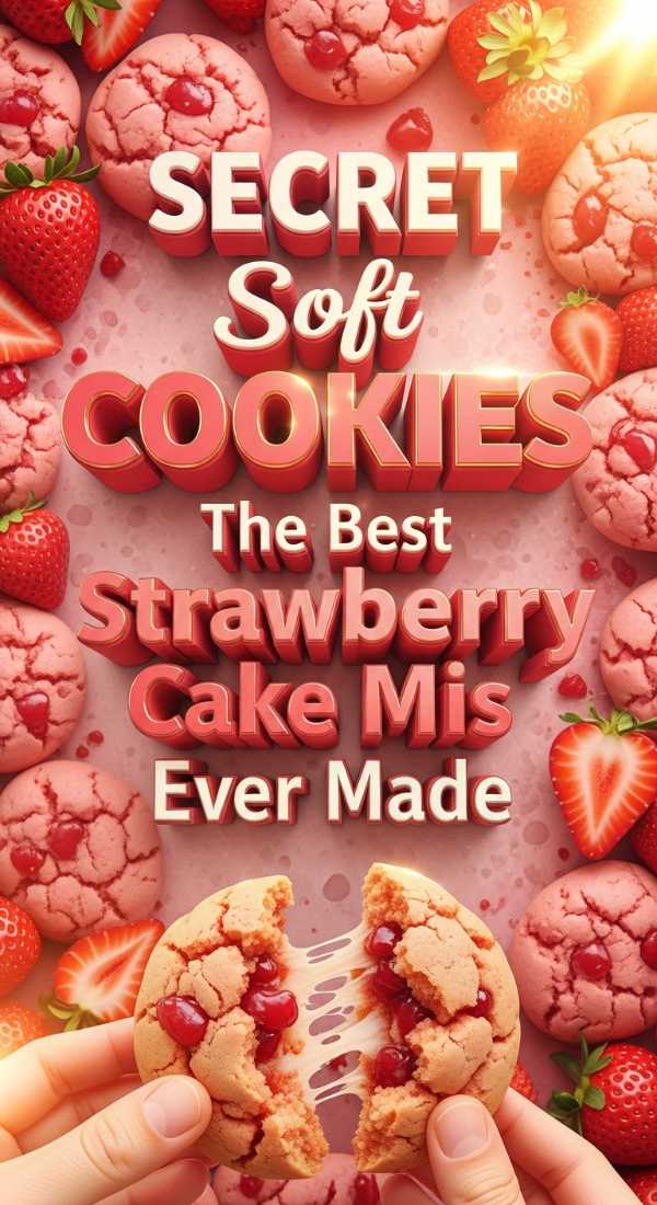 Easy Strawberry Cake Mix Cookies Recipe 69ec984c56af0