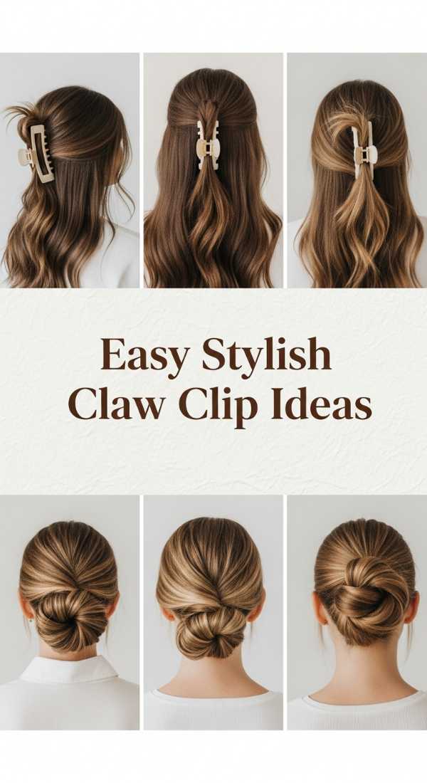 Easy Stylish Claw Clip Ideas 69ee51c6a86ab