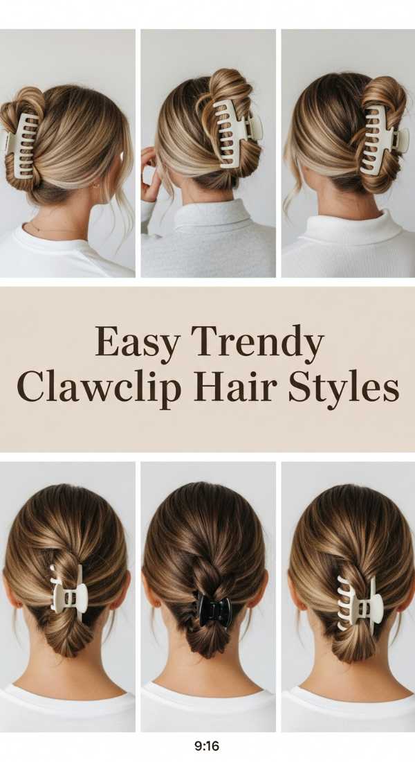 Easy Trendy Clawclip Hair Styles 69df3fc238448