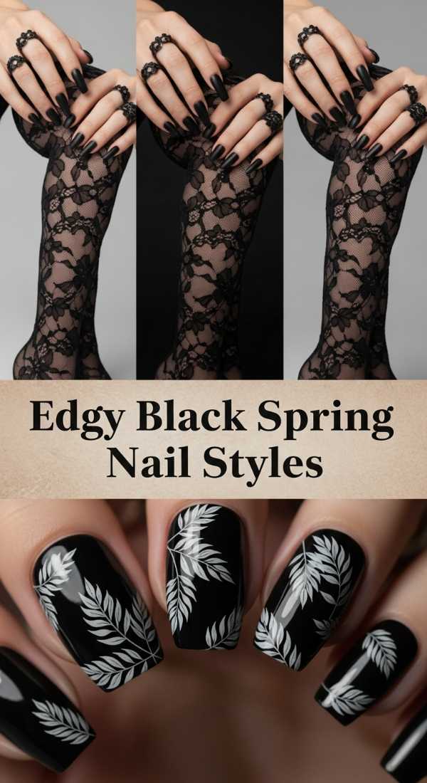 Edgy Black Spring Nail Styles 69ee4089c06d4