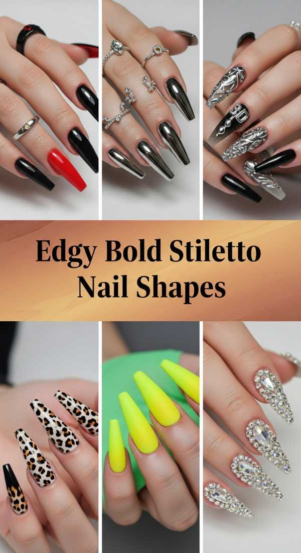 Edgy Bold Stiletto Nail Shapes 69e757b13ec0f