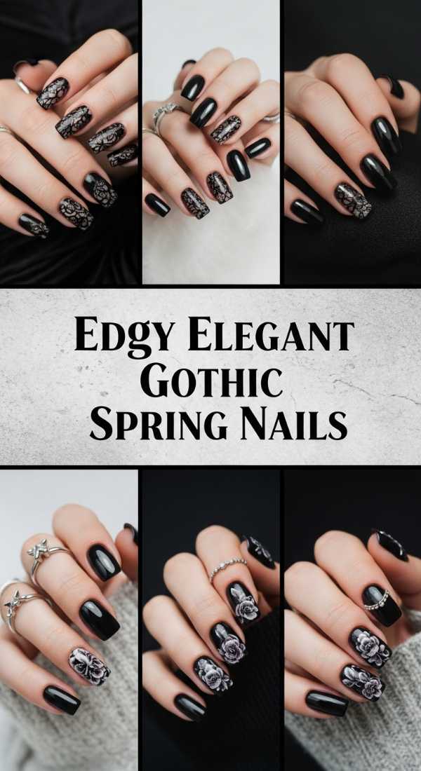 Edgy Elegant Gothic Spring Nails 69f0cc3c4c535