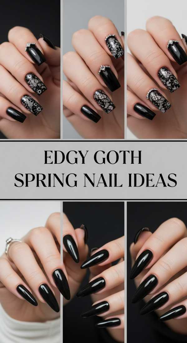 Edgy Goth Spring Nail Ideas 69f0ca43f04e4
