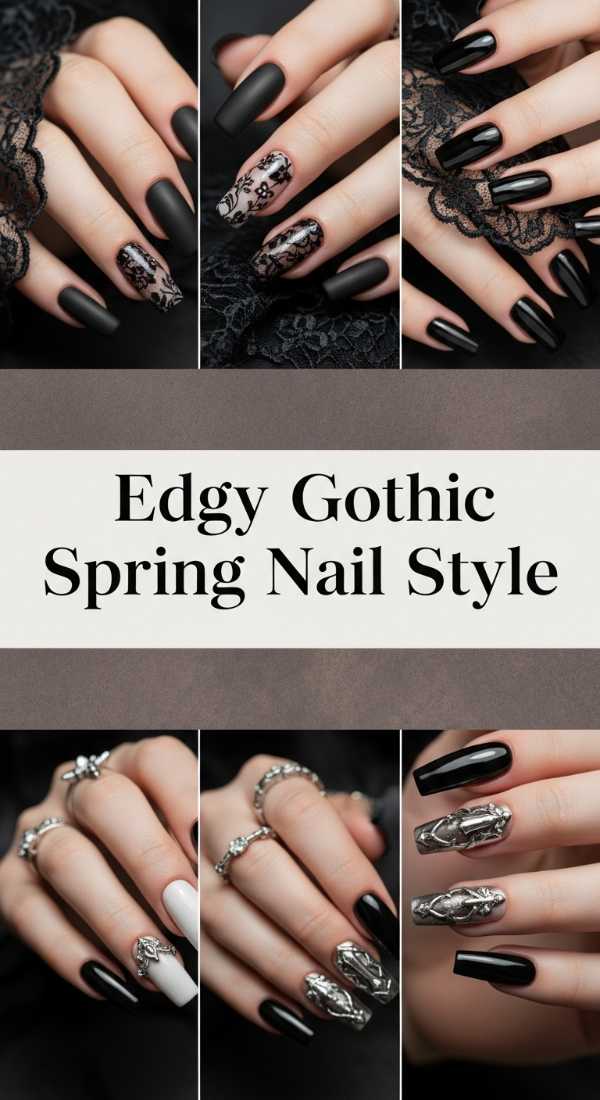 Edgy Gothic Spring Nail Style 69ef3ac3ae1f4