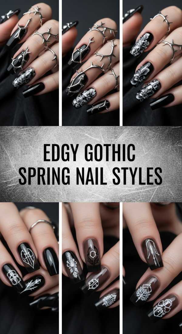 Edgy Gothic Spring Nail Styles 69ef3c7f964c1