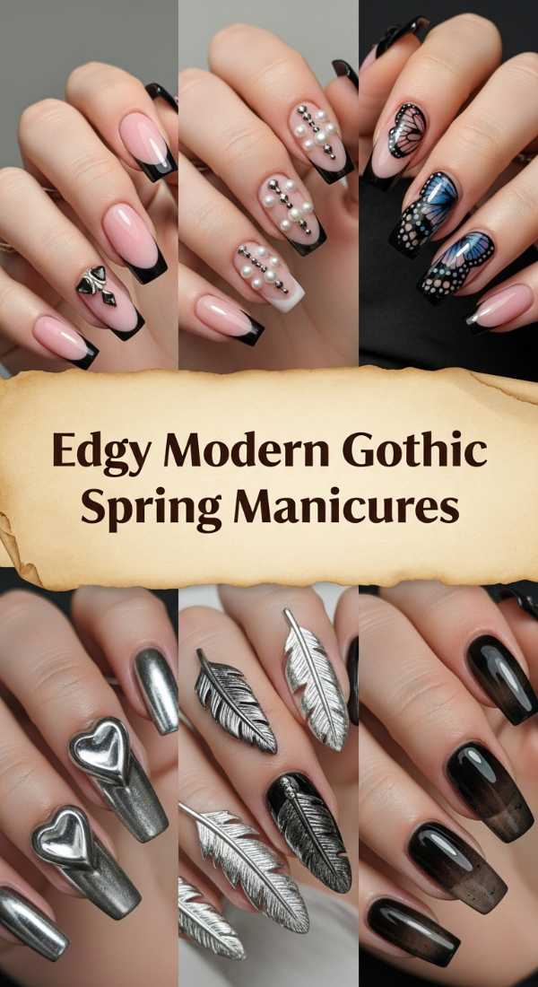 Edgy Modern Gothic Spring Manicures 69ecf744a5575