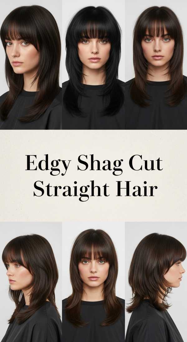 Edgy Shag Cut Straight Hair 69f262de3d39b