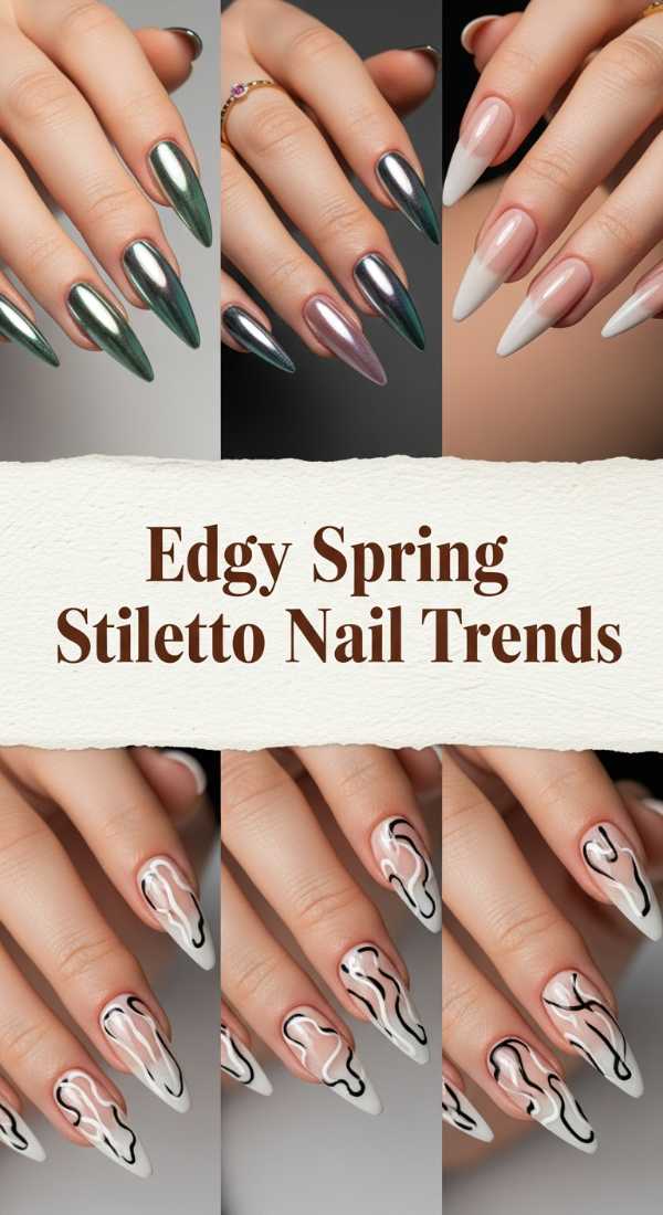 Edgy Spring Stiletto Nail Trends