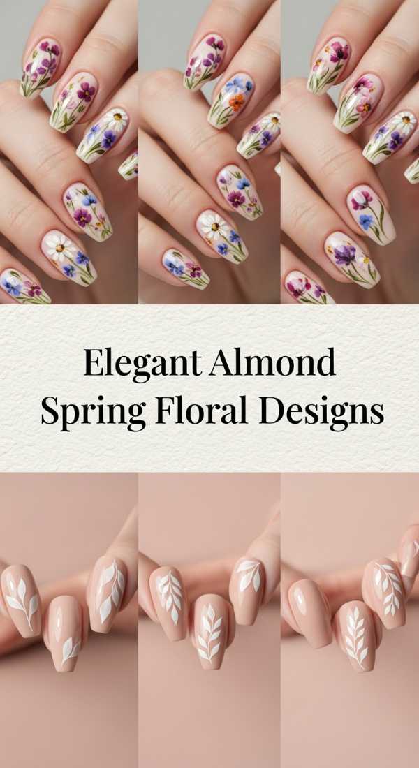 Spring Mani Magic: The Dreamiest Nail Aesthetics to Try This Season Elegant Almond Spring Floral Designs 69df3acc00a1c