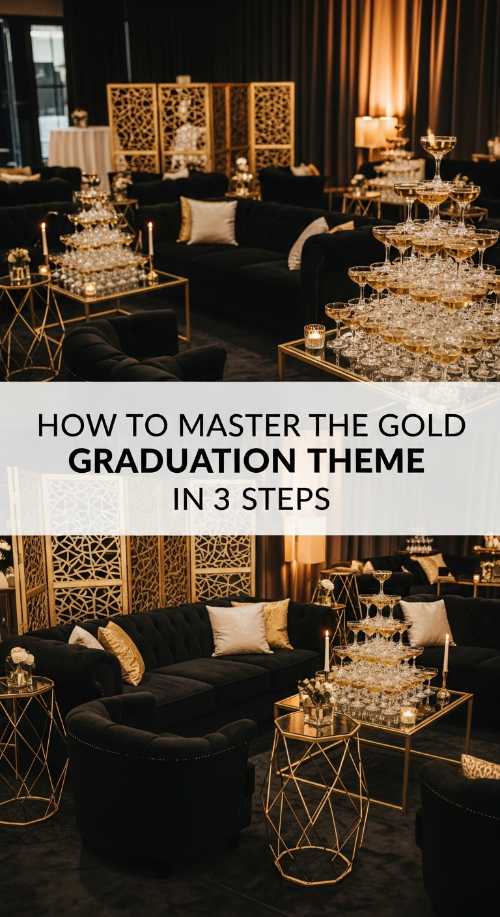 Elegant Black and Gold Graduation