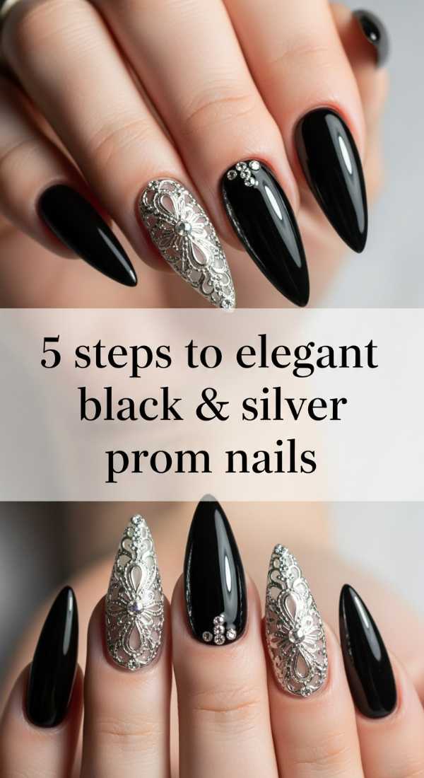 Elegant Black Silver Prom Style 69e31ef45ebe2