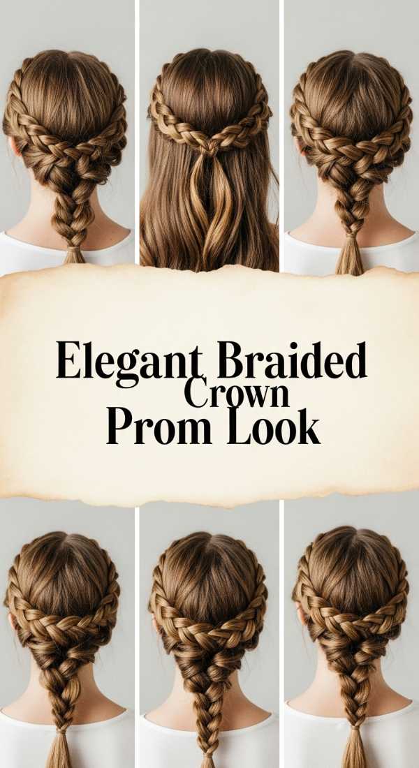 Elegant Braided Crown Prom Look 69f0e305d695a
