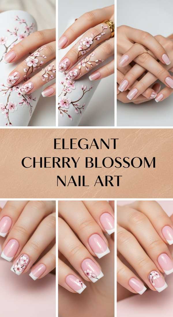 Elegant Cherry Blossom Nail Art 69ef3c62cc57f