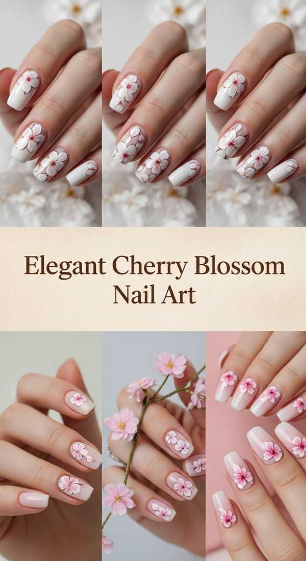 Elegant Cherry Blossom Nail Art 69f0cc4567258